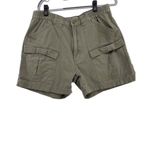 Vintage Cabelas Outdoor Cargo Shorts Mens 33 Olive Green Cotton Canvas